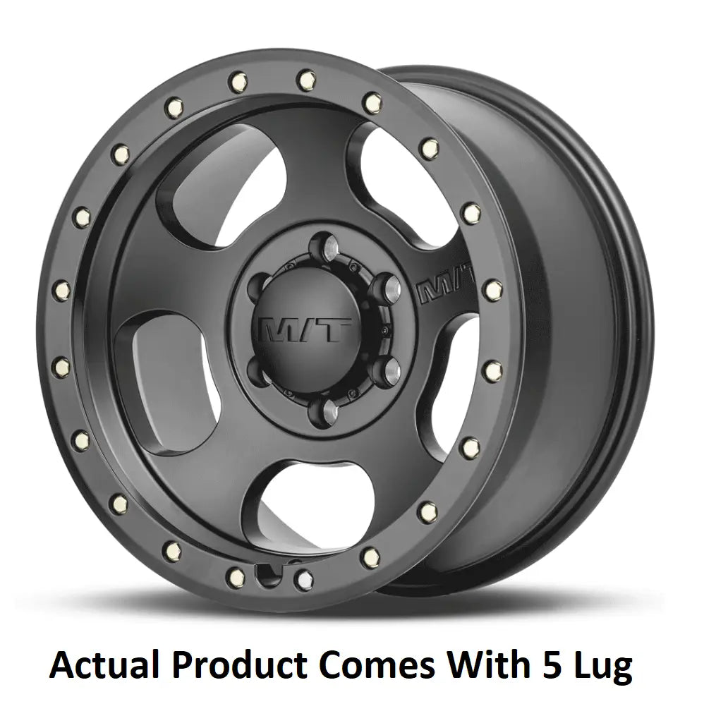 M.T. Wheel Modern Low Profile Cap Design 274561 - Black 18X9 5X5 4.53 MT Canyon Pro