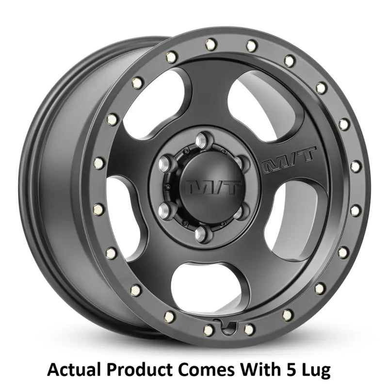 M.T. Wheel Modern Low Profile Cap Design 274561 - Black 18X9 5X5 4.53 MT Canyon Pro