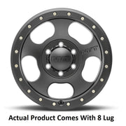M.T. Wheel Modern Low Profile Cap Design 274567 - Black 18X9 8X6.5 MT Canyon Pro