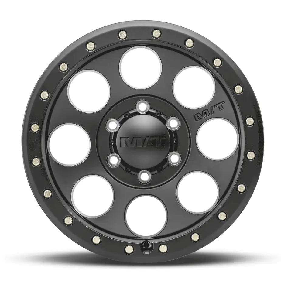 M.T. Wheel Modern Low Profile Cap Design 274608 - Black 18X9 6X135 MT Classic Pro