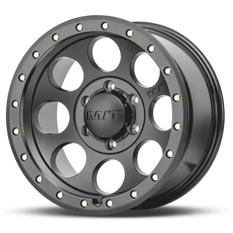 M.T. Wheel Modern Low Profile Cap Design 274609 - Black 18X9 6X5.5 MT Classic Pro