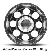 M.T. Wheel Modern Low Profile Cap Design 274610 - Black 18X9 8X6.5 MT Classic Pro