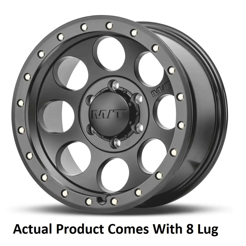 M.T. Wheel Modern Low Profile Cap Design 274702 - Black 18X9 8X180 MT Classic Pro