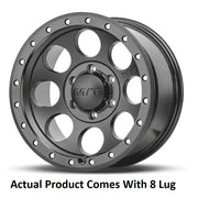 M.T. Wheel Modern Low Profile Cap Design 274710 - Black 20X9 8X180 MT Classic Pro