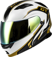 M101381295 Gmax Md-01 Volta Helmet White/Gold/Black Metallic Md - RV and Auto Parts