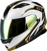 M101381298 Gmax Md-01 Volta Helmet White/Gold/Black Metallic 2X - RV and Auto Parts