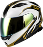 M101381298 Gmax Md-01 Volta Helmet White/Gold/Black Metallic 2X - RV and Auto Parts