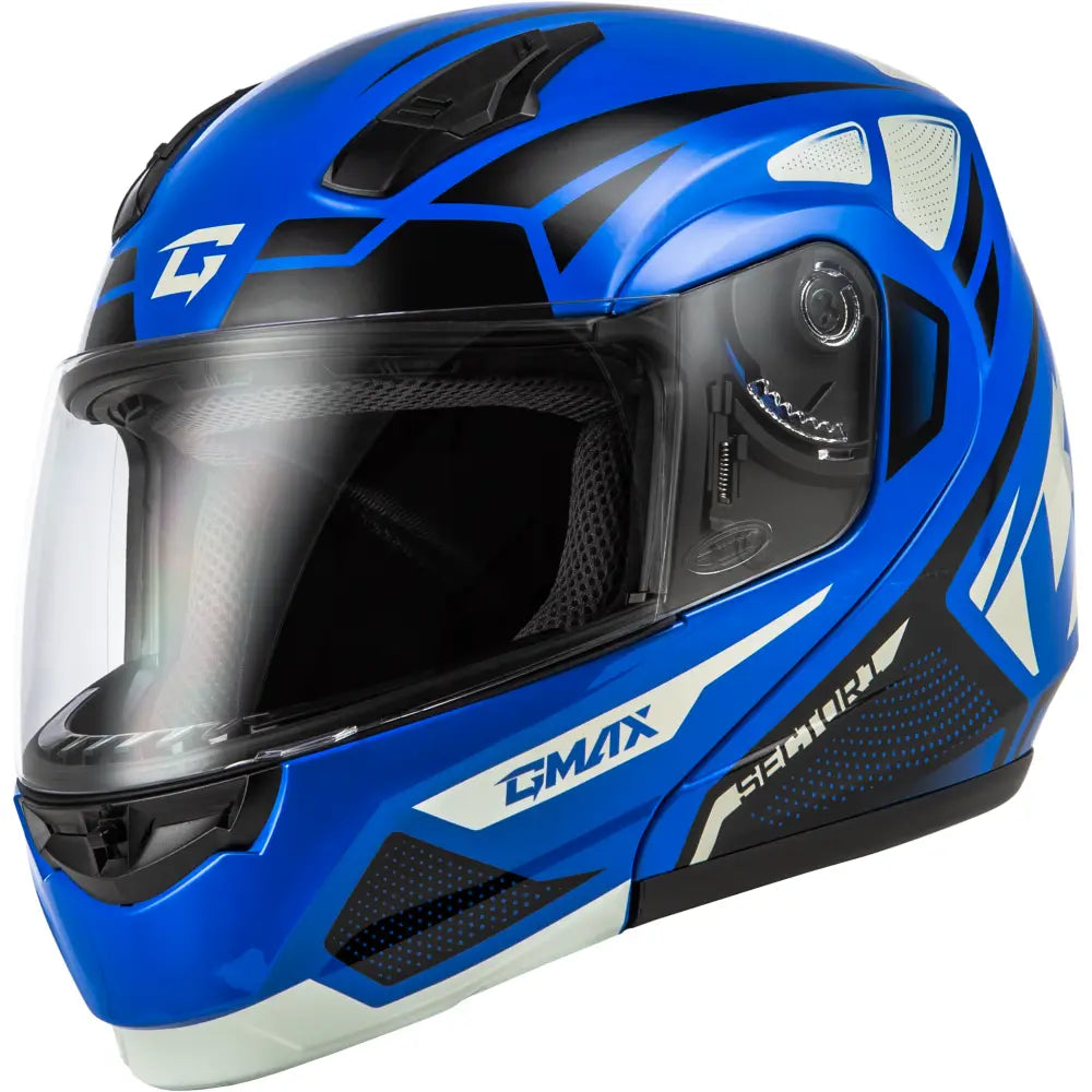 M1043973 Gmax Md-04 Sector Helmet Blue/Black Xs