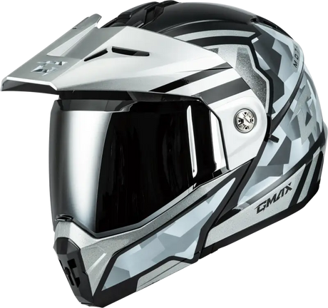 M17411073 Gmax Md-74 Striker Modular Helmet W Slvr Shield Slvr/Blu Mtlc Xs - RV and Auto Parts
