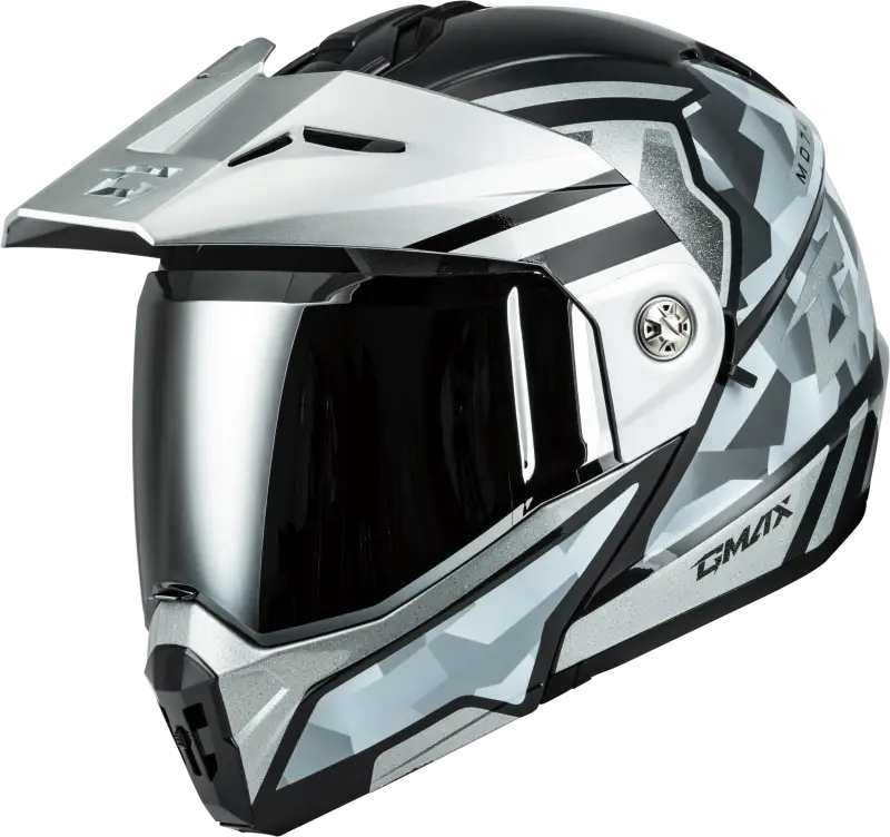 M17411077 Gmax Md-74 Striker Modular Helmet W Slvr Shield Slvr/Blu Mtlc Xl - RV and Auto Parts