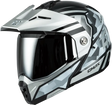 M17411078 Gmax Md-74 Striker Modular Helmet W Slvr Shield Slvr/Blu Mtlc 2X - RV and Auto Parts