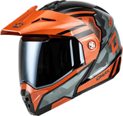 M17411259 Gmax Md-74 Striker Modular Helmet W Smk Shield Blk/Gry/Or Mtlc 3X - RV and Auto Parts