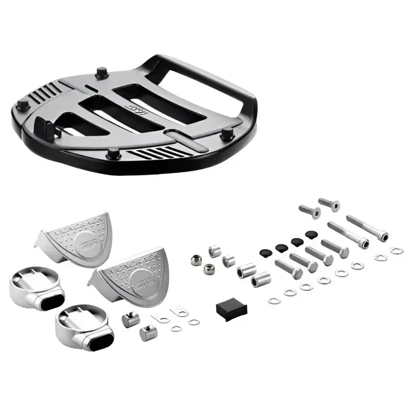 Motorcycle M3 Top Case Mounting Plate with hardware for secure case mounting