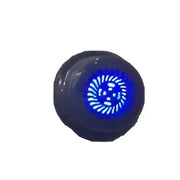 M514GBLED Furrion Llc 5 1/4' glossy black marine speaker with blue LED light, designed for high-quality audio performance in marine environments.