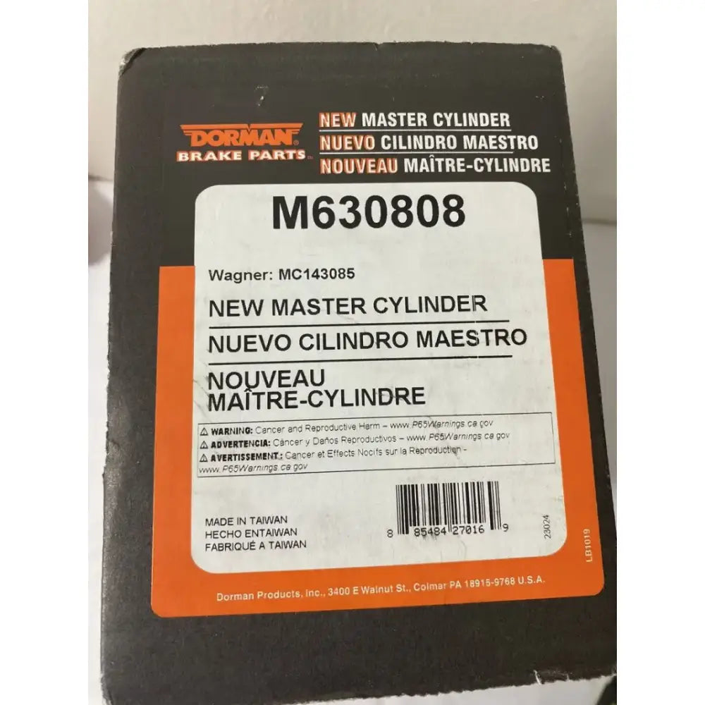 Dorman M630808 new master cylinder box meets OEM specs for your brake system