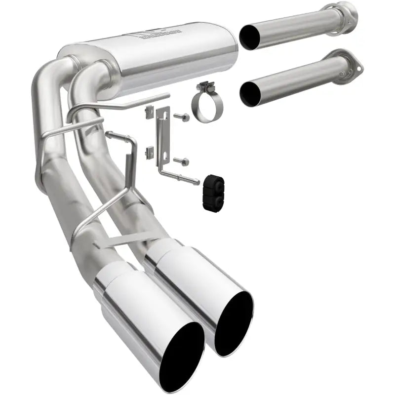Magnaflow 19563 Magnaflow 15-21 Ford F-150 Street Series Cat-Back Performance Exhaust System- Polished Side Exit