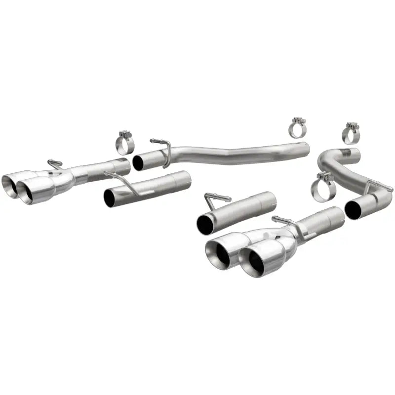 MagnaFlow Axle-Back SS 2.5in Quad Split Rear 3.5in Tip 2015 Dodge Challenger 3.6L V6 - Truck & Automotive