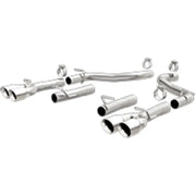 MagnaFlow Axle-Back SS 2.5in Quad Split Rear 3.5in Tip 2015 Dodge Challenger 3.6L V6 - Truck & Automotive