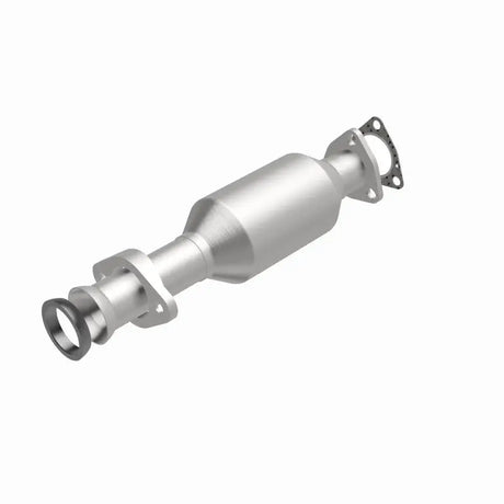 Silver MagnaFlow Conv Direct Fit catalytic converter with flanged ends and gasket