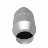 Silver metal air filter.