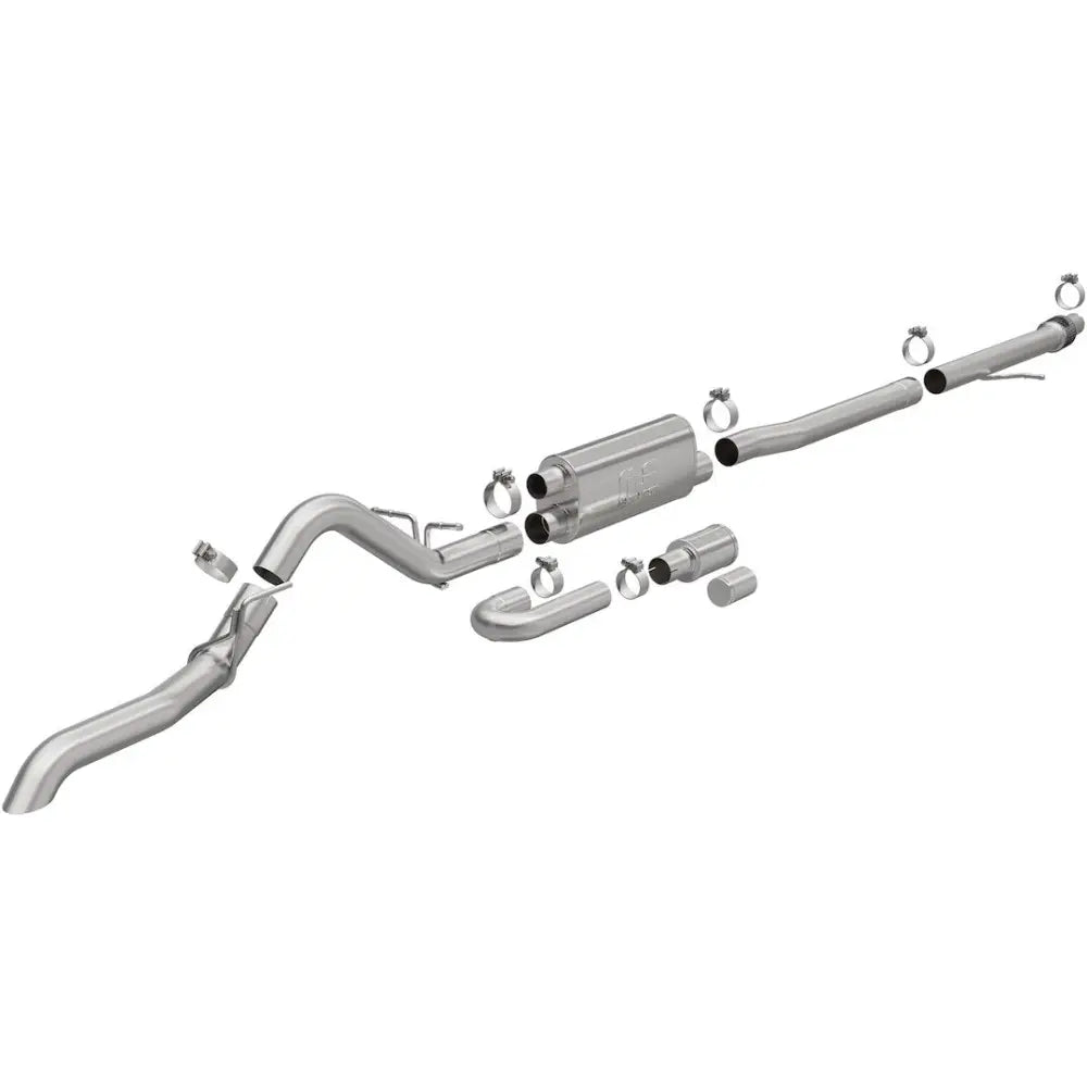 Magnaflow Limited Lifetime Warranty Exhaust System Kit 19636 - Overland Series Stainless CAT-Back