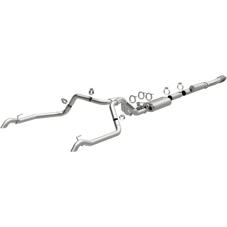 Magnaflow Limited Lifetime Warranty Exhaust System Kit 19703 - Overland Series Stainless CAT-Back