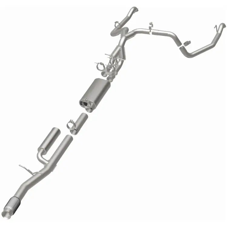 Magnaflow Limited Lifetime Warranty Exhaust System Kit 19703 - Overland Series Stainless CAT-Back