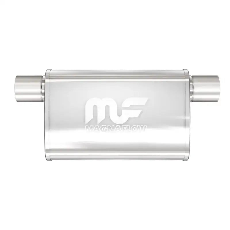 Silver MagnaFlow Muffler in the MagnaFlow Muffler Mag SS 11X4X9 2.5 O/O product