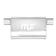 Silver Magnaflow muffler for MagnaFlow Muffler Mag SS 11X4X9 2.5 O/O performance upgrade