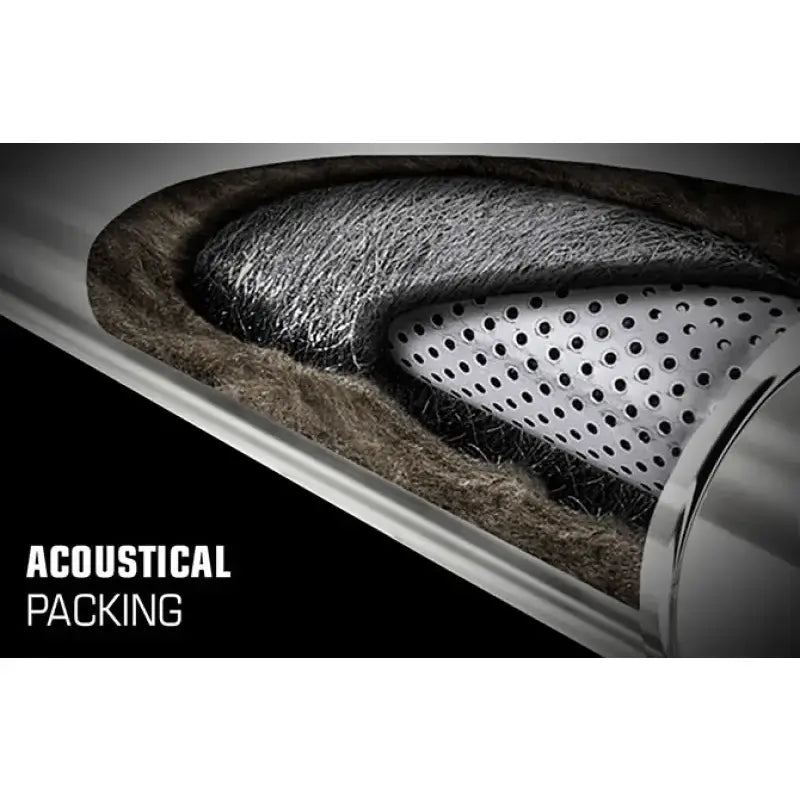Acoustical packing material in a MagnaFlow Muffler Mag SS 11X4X9 2.5 O/O