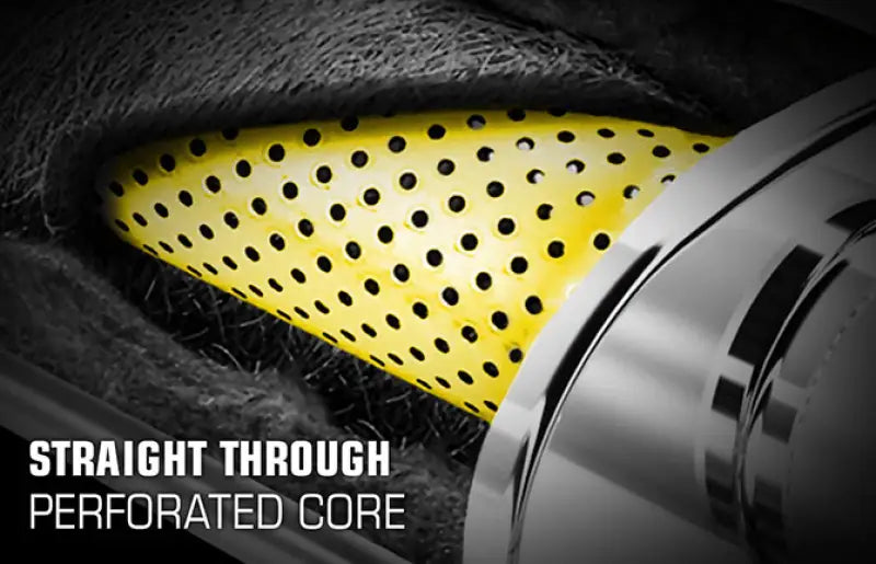 Yellow perforated exhaust core for MagnaFlow Muffler Mag SS 14X3.5X7 muffler mag