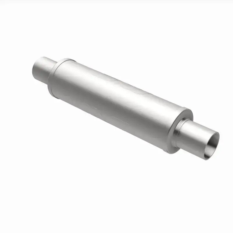 MagnaFlow Muffler Mag SS 14X4X4 2.25X2.25 C/C with satin finish and stainless steel construction.