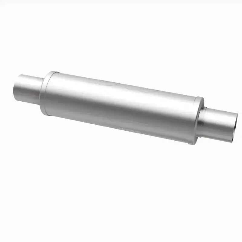 MagnaFlow Muffler Mag SS 14X4X4 2.25X2.25 C/C stainless steel with a satin finish, featuring a straight-through, free-flowing design for deep, resonant exhaust sound.