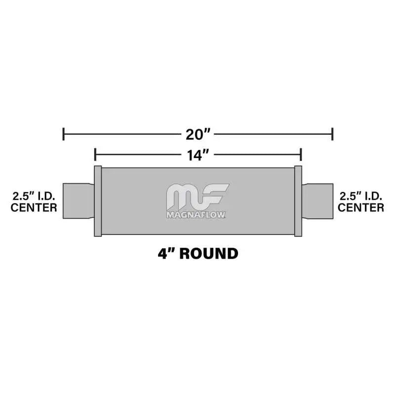MagnaFlow Muffler Mag SS 14X4X4 2.5X2.5 