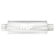 Silver muffler for MagnaFlow Muffler Mag SS 14X6X6 2.5 C/C boat truck SUV