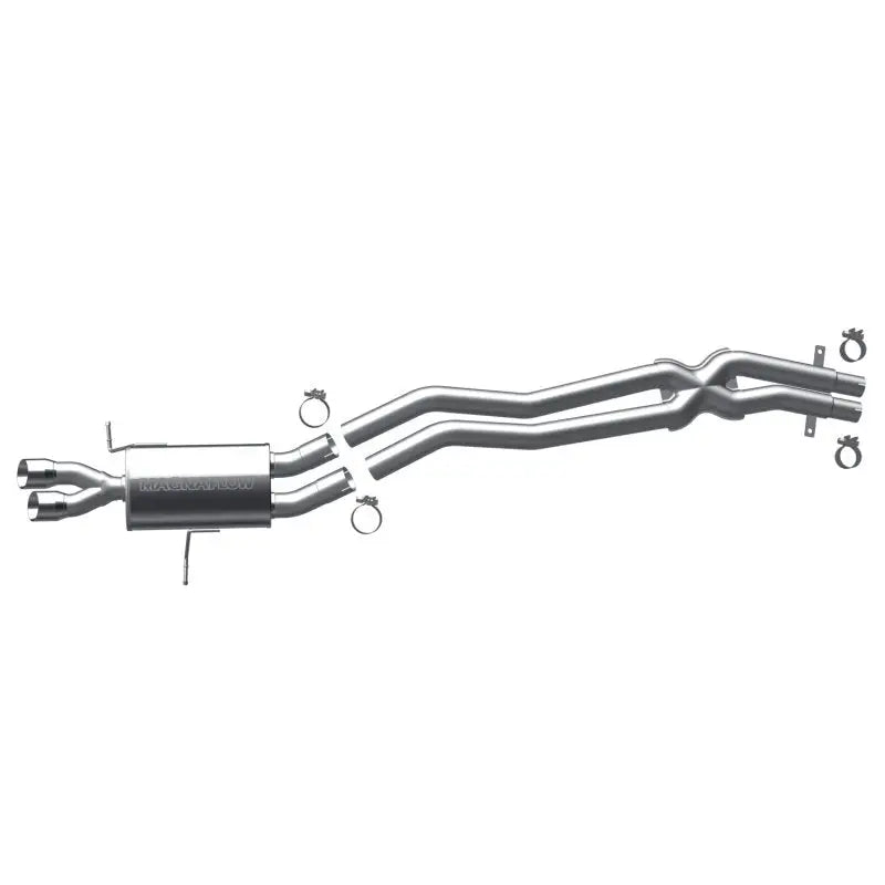 Polished MagnaFlow Sys stainless steel dual exhaust with black tips for BMW 3-Series Touring Series