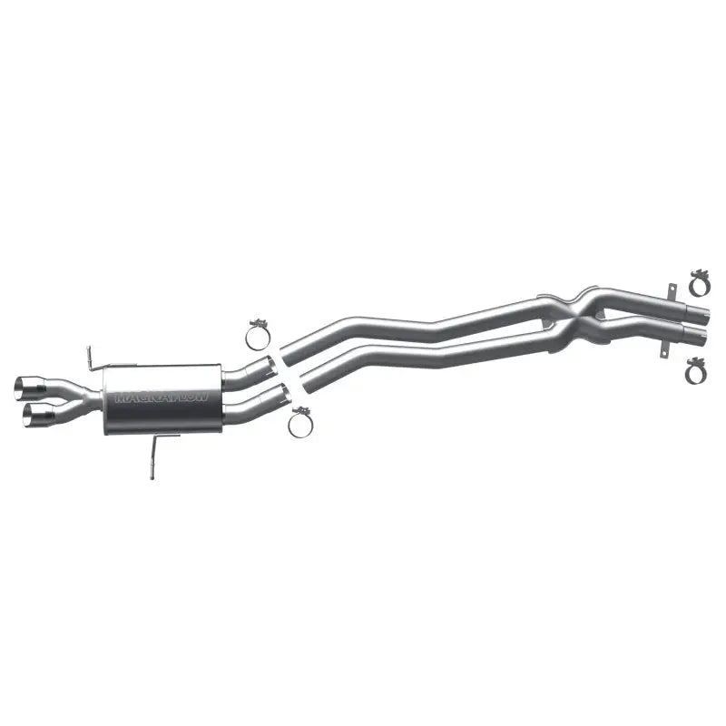 Polished MagnaFlow Sys stainless steel dual exhaust for BMW 3-Series Touring