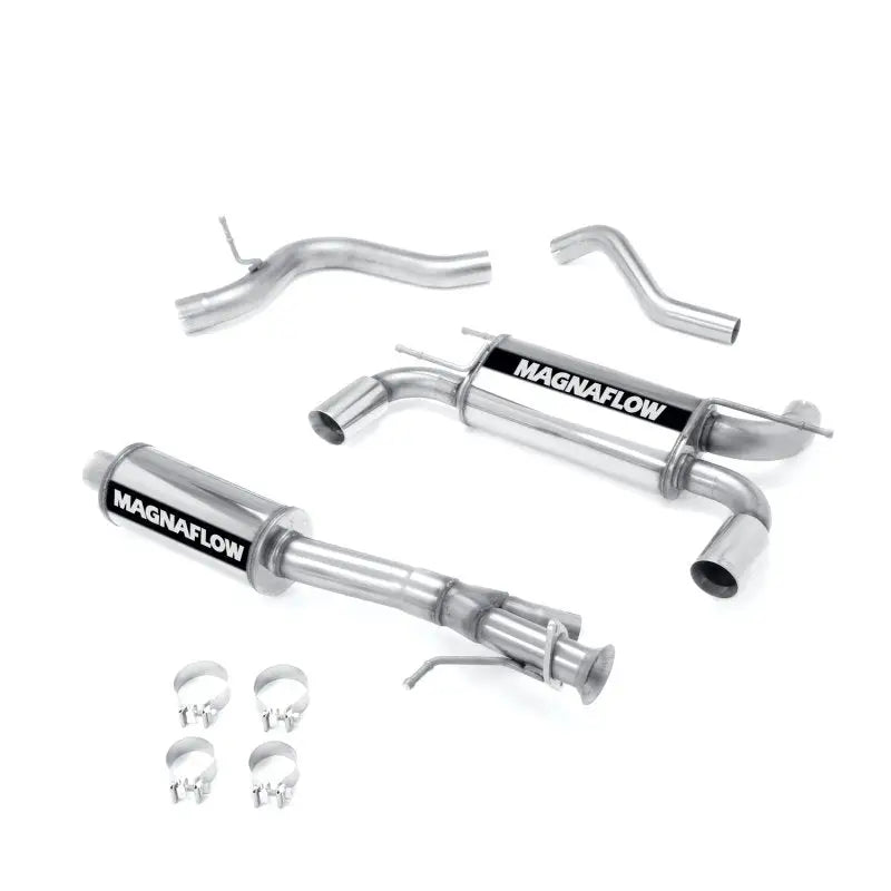 Shiny metal exhaust system components for MagnaFlow Sys Street Series RV parts & accessories