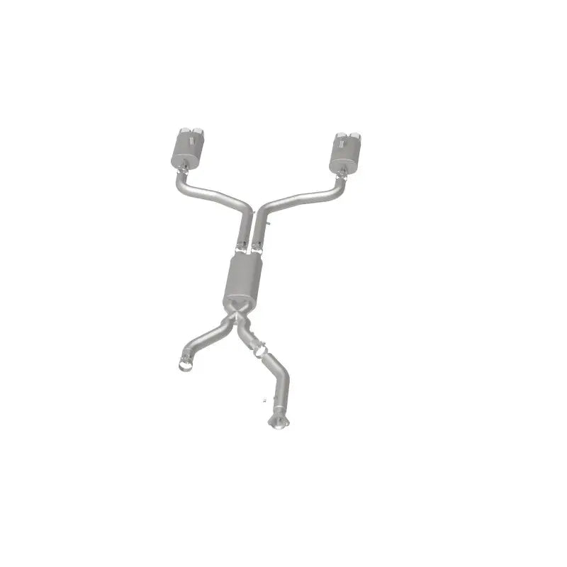 Automotive exhaust system with Y-pipe muffler and tailpipes for Chevy Corvette MagnaFlow SYS