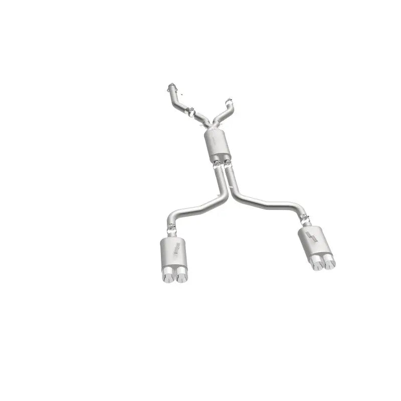 Stainless steel MagnaFlow SYS dual exhaust with mufflers and polished tips for Chevy Corvette