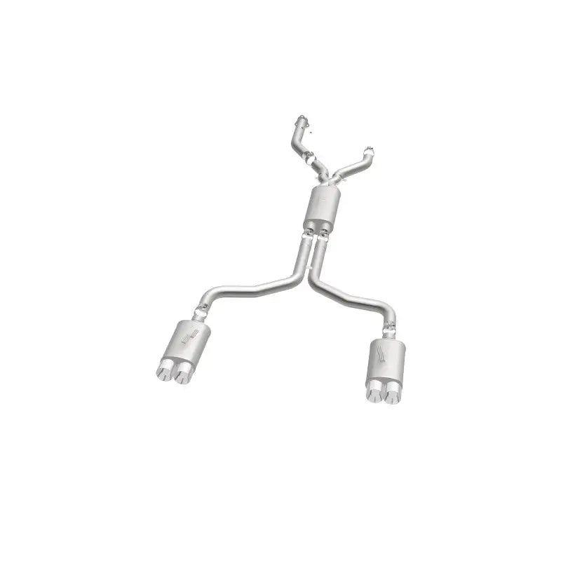 Stainless steel MagnaFlow SYS exhaust with dual mufflers and polished tips for Chevy Corvette