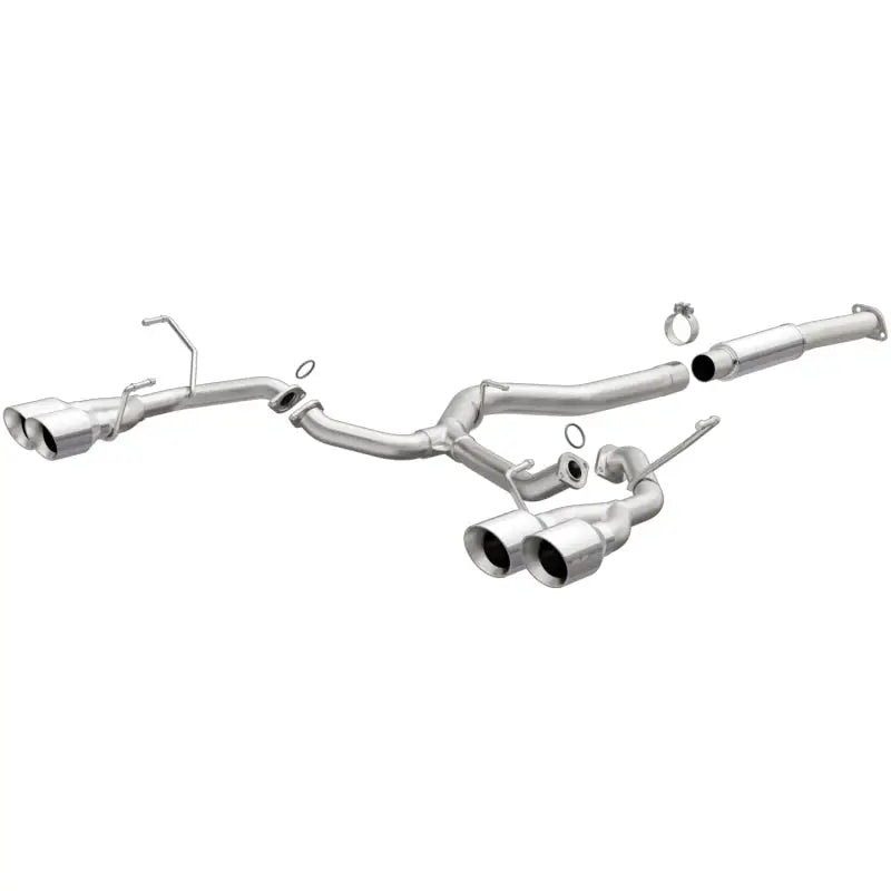 Stainless steel exhaust system for Subaru WRX STI with polished 3in tips