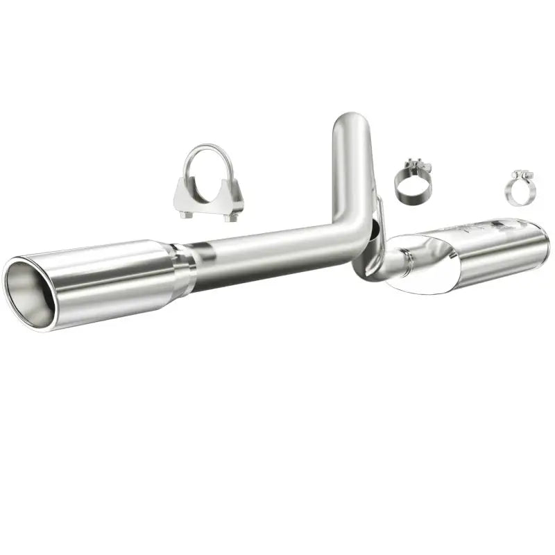 Shiny metal exhaust pipe with clamps for MagnaFlow SYS Cat-Back on 2000-01 Cherokee