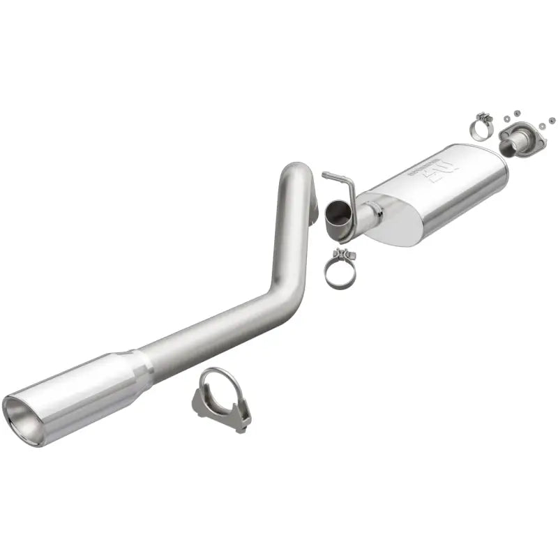 Silver exhaust system with clamps for MagnaFlow SYS Cat-Back on 2000-01 Cherokee 4.0L