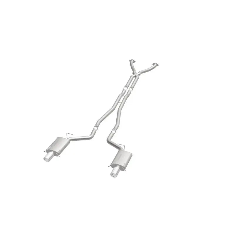 Silver exhaust system for Cadillac CTS V with MagnaFlow Sys Street Series