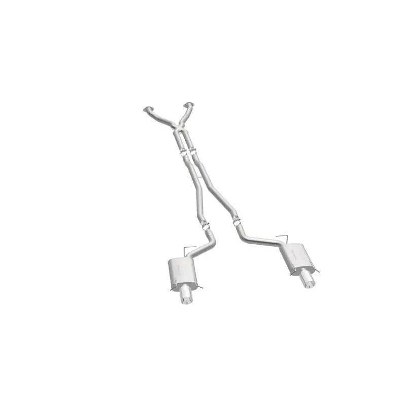 Silver dual exhaust system for Cadillac CTS V MagnaFlow Sys Street Series