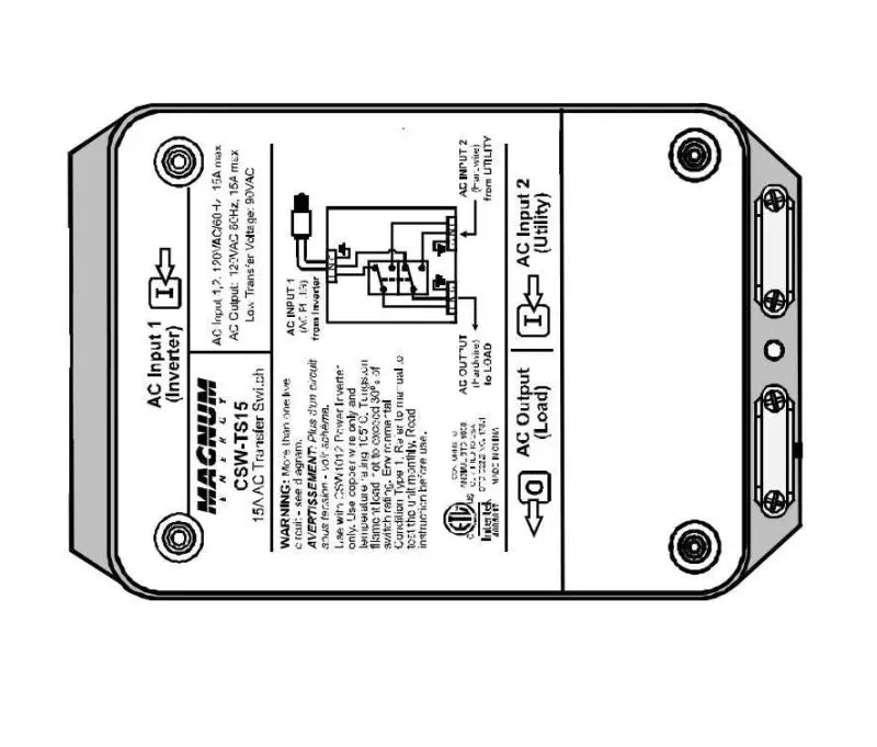 CSW-TS15-HM18 Power Transfer Switch
