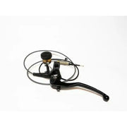 Black motorcycle brake lever assembly from Magura Hymec clutch conversion kit