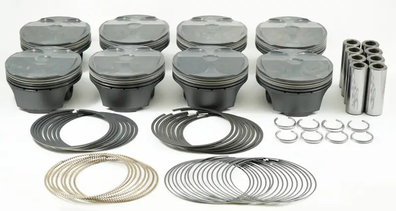 Mahle MS Piston Set Gen 3 Coyote 308ci 3.662in Bore 3.65in Stroke 5.933in Rod.866 Pin 8.4cc 12 CR - Truck & Automotive