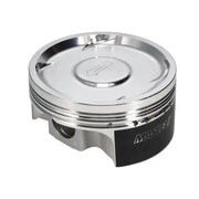 Shiny metal single piston for Subaru WRX with dish piston design and grade B bore